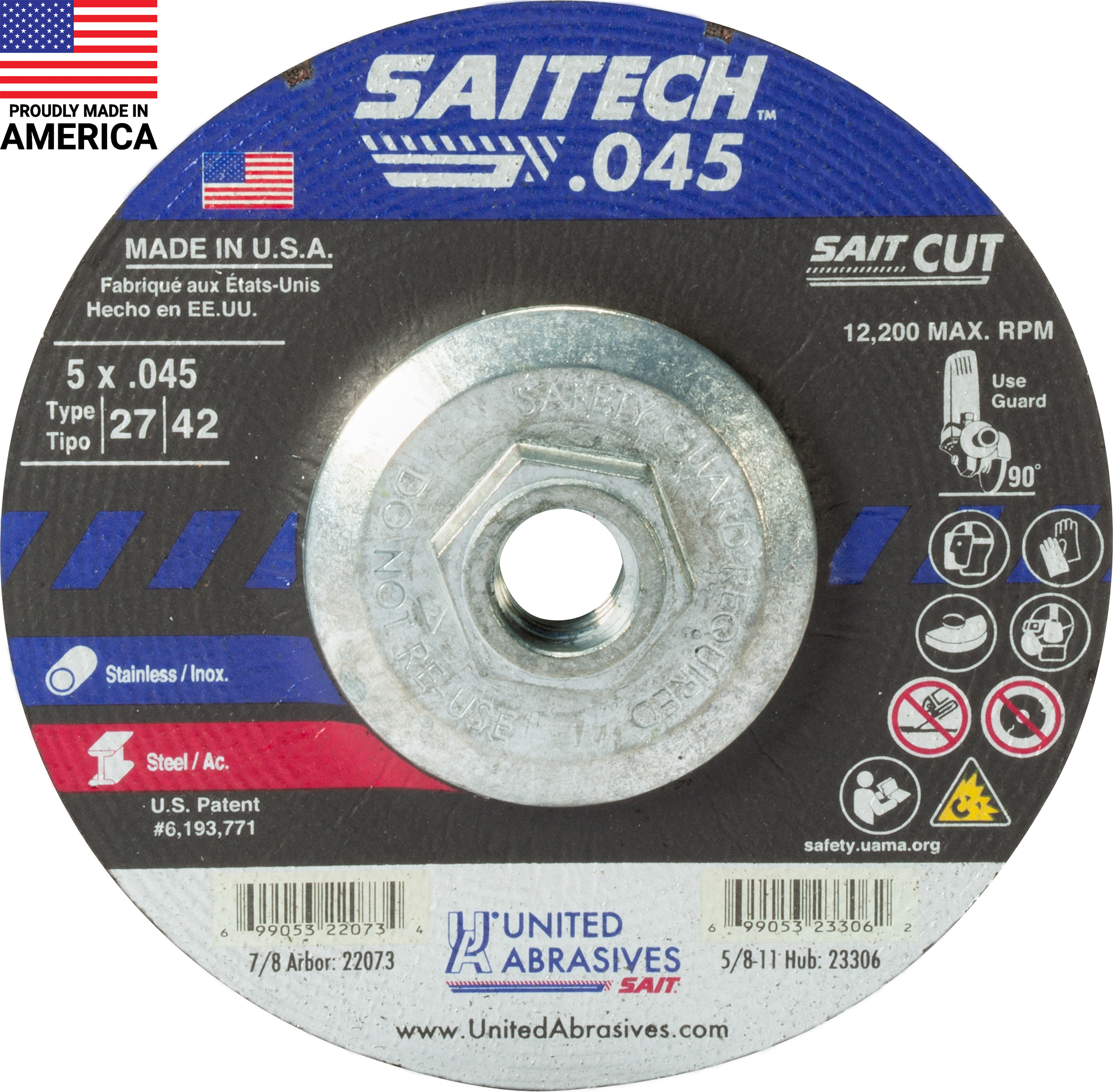 DT 5 X .045 X 5/8-11 SAITECH - Cutting Wheels